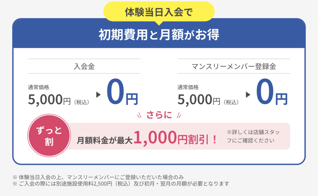 Rintosull 明石店　初月費用の割引案内